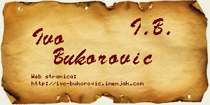 Ivo Bukorović vizit kartica